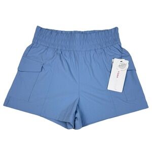 NEW Yogalicious Shorts Womens XS Blue Trail Path Commuter Outdoor Utility‎ Cargo